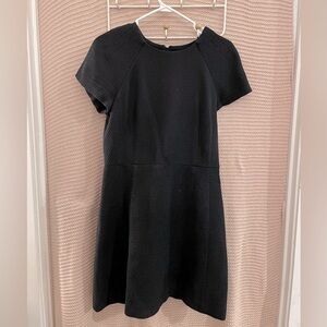 Textured Short Sleeved Navy Blue H&M  dress